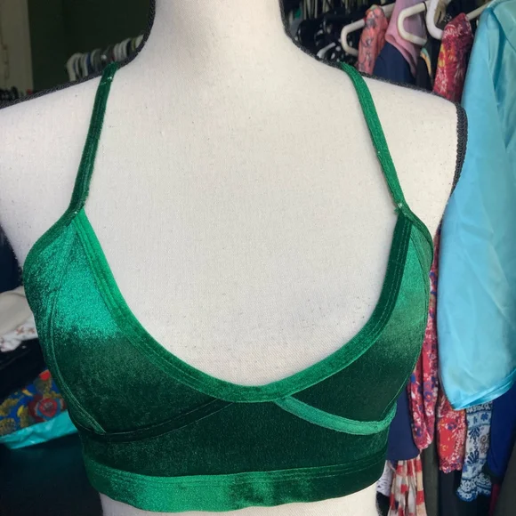 Women's HOAKA SWIMWEAR Bra Top Size S Green - Picture 3 of 16